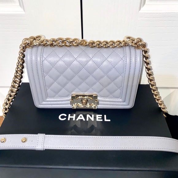 CHANEL BOY BAG SM GREY GHW - Picture 2 of 16